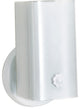 1 Light 7" Vanity With White "U" Channel Glass With Conv Outlet
