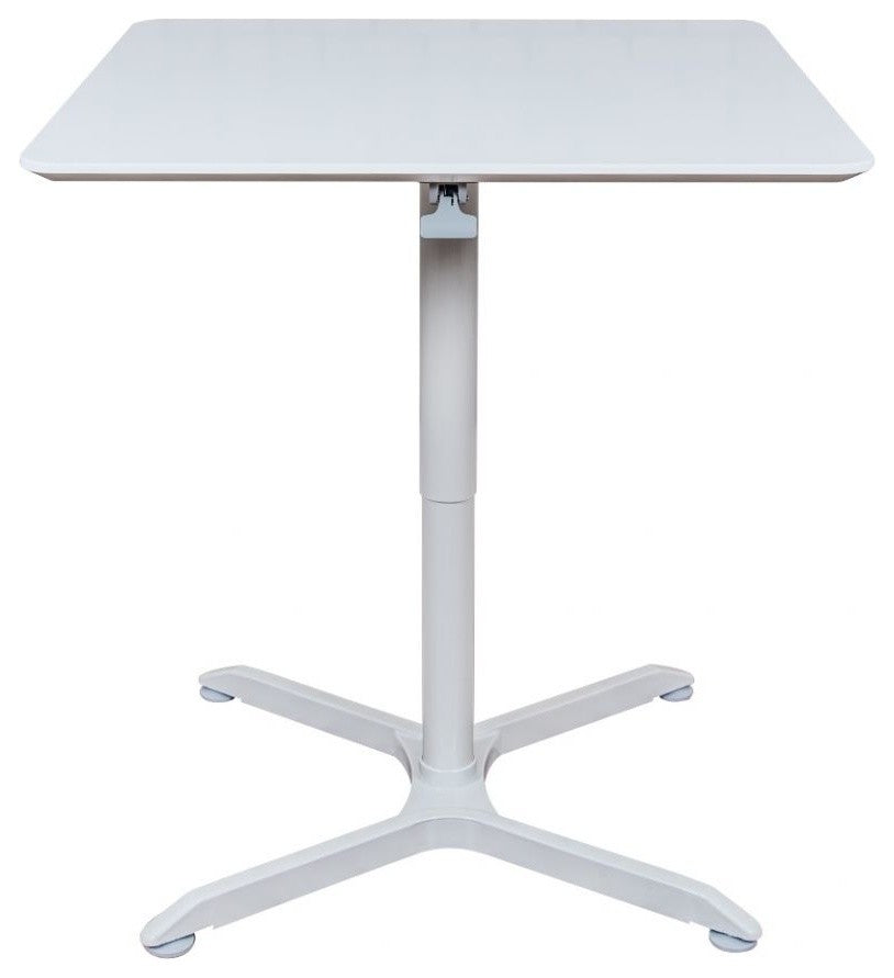 36" Pneumatic Height Adjustable Square Cafe Table
