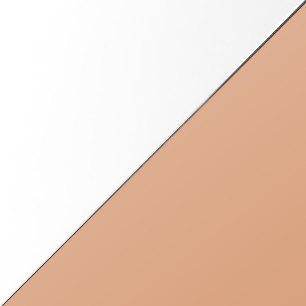 Eric Accent Rectangle Mirror, Rose Gold, 30"x20"