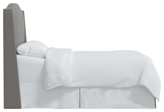 Camelback Wingback Headboard, Linen Gray, Twin