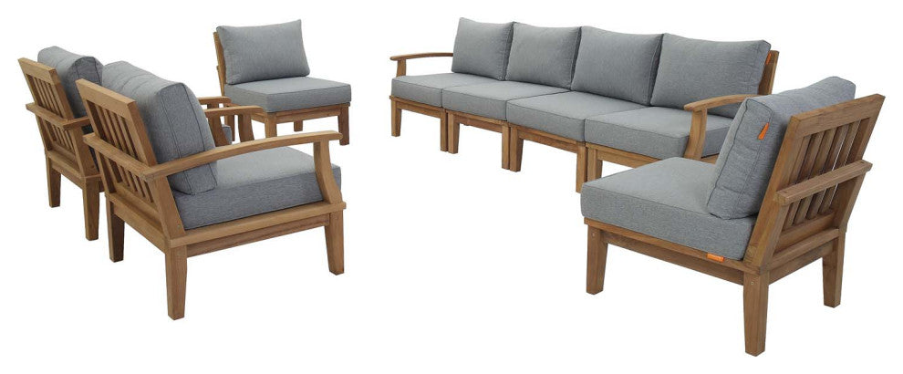 Marina 8 Piece Outdoor Patio Teak Set