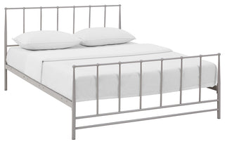 Estate Queen Steel Bed, Gray