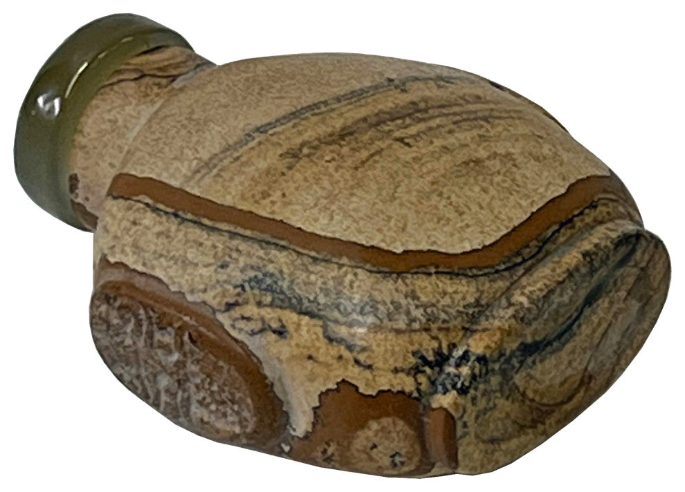 Collectible Natural Agate Stone Carved Snuff Bottle Display Art Hws2387