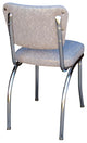 Retro Home Upholstered Dining Chair, Cracked Ice Gray