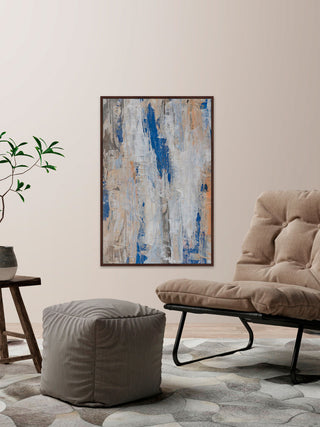 "In a Sea of Ivory" Floater Framed Painting Print, Canvas, 24"x36"