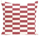 Stair Stepping Stripes Print Outdoor Pillow, Brick, 20"x20"