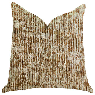 Ebony Russet Textured Luxury Throw Pillow , 20"x36" King