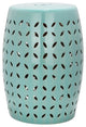 Safavieh Lattice Petal Garden Stool, Robins Egg Blue