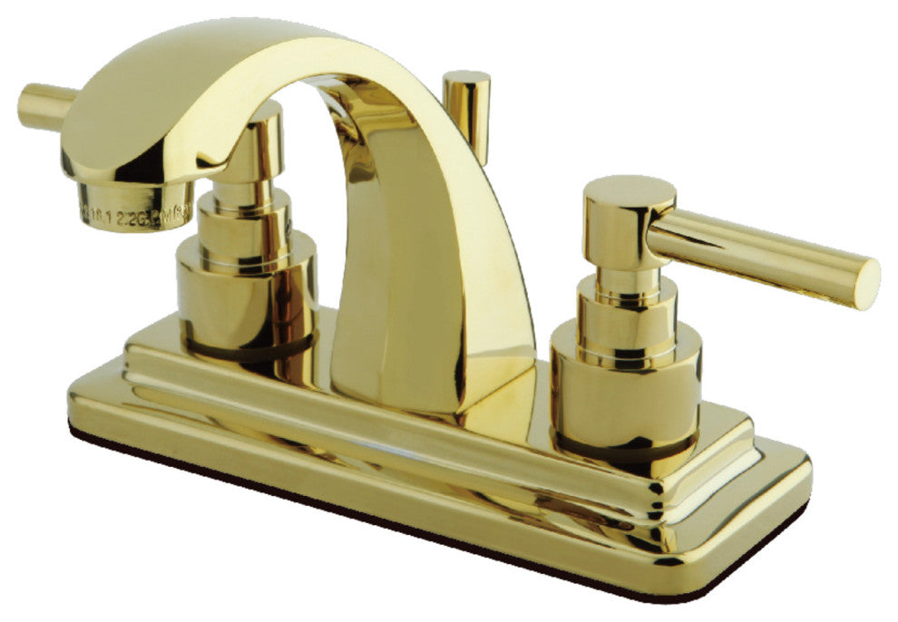 Kingston Brass 4" Centerset Bathroom Faucet, Polished Brass