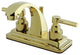 Kingston Brass 4" Centerset Bathroom Faucet, Polished Brass