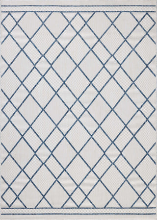 Loloi Easton Ivory / Denim 18" x 18" Sample Rug
