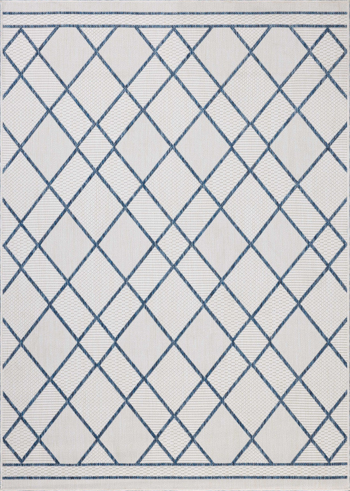 Loloi Easton Ivory / Denim 18" x 18" Sample Rug