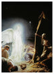 "Angel and the Shepherds" Digital Paper Print by Carl Bloch, 18"x24"