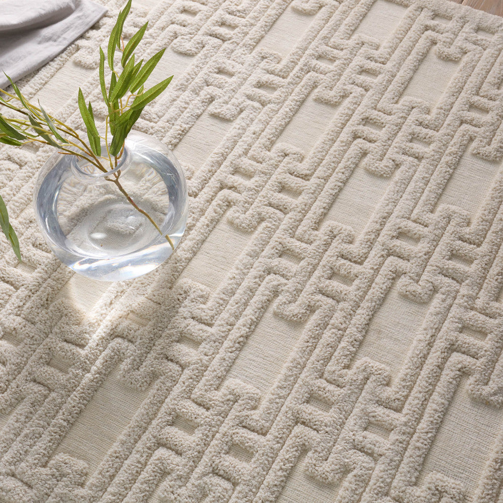 Jaipur Living Torean Geometric Cream Area Rug 6'7"X9'6"