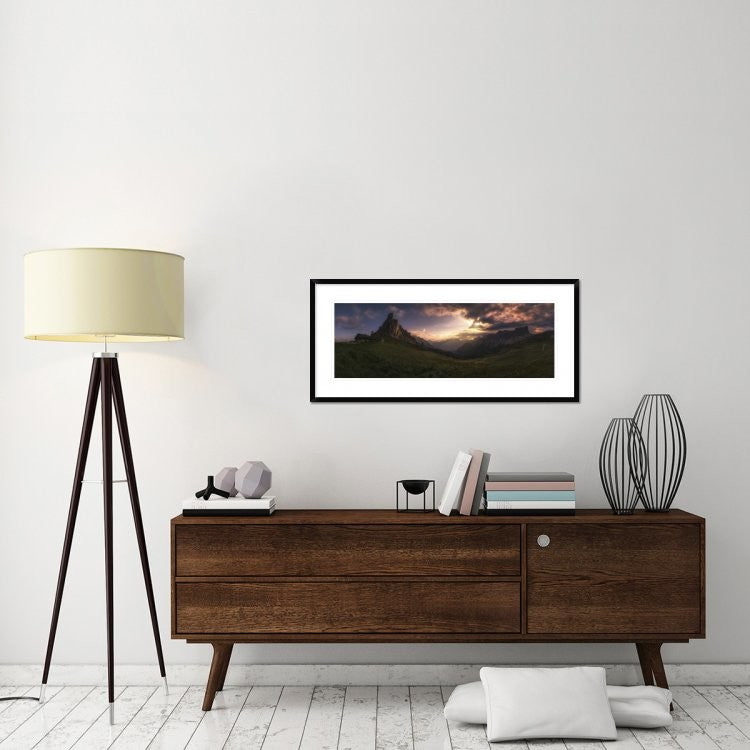 "Mountain Cottage" Framed Digital Print by David Martin Castan, 44x20"