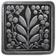 Mountain Ash Cabinet Knob, Brilliant Pewter