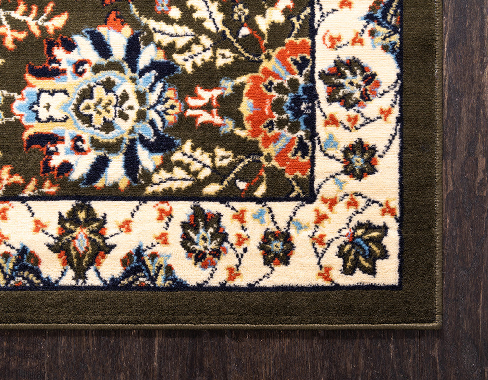 Unique Loom Green Espahan Cape Cod 2' 2 x 8' 2 Runner Rug