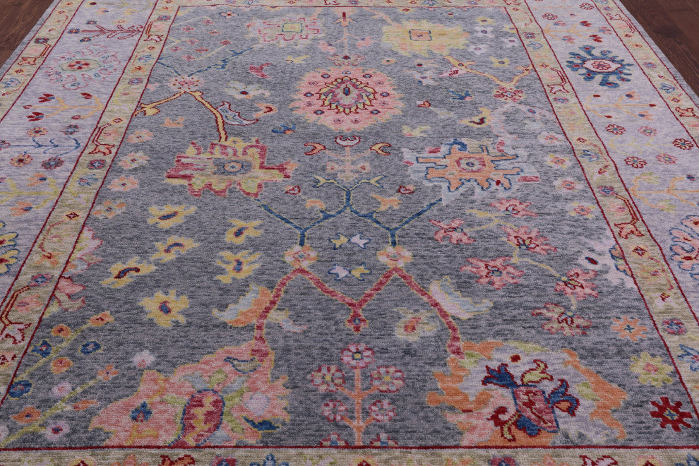8' 11" X 11' 8" Handmade Turkish Oushak Wool Rug - Q14822