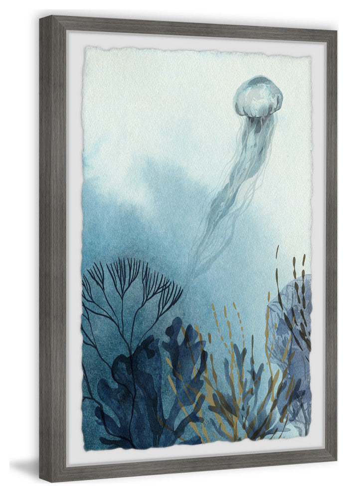 "Jellyfish Float" Framed Painting Print, 24x36
