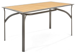 Harper All-Weather Rectangular Outdoor Balcony Table WithUmbrella Hole