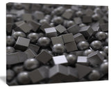 Balls and Cubes 3D Design, Abstract Canvas Art Print, 20"x12"