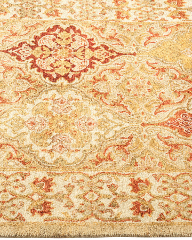 Mogul, One-of-a-Kind Hand-Knotted Runner Ivory, 2'7"x15'1"