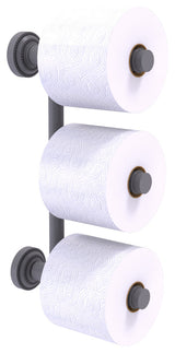 Dottingham 3 Roll Reserve Roll Toilet Paper Holder, Matte Gray