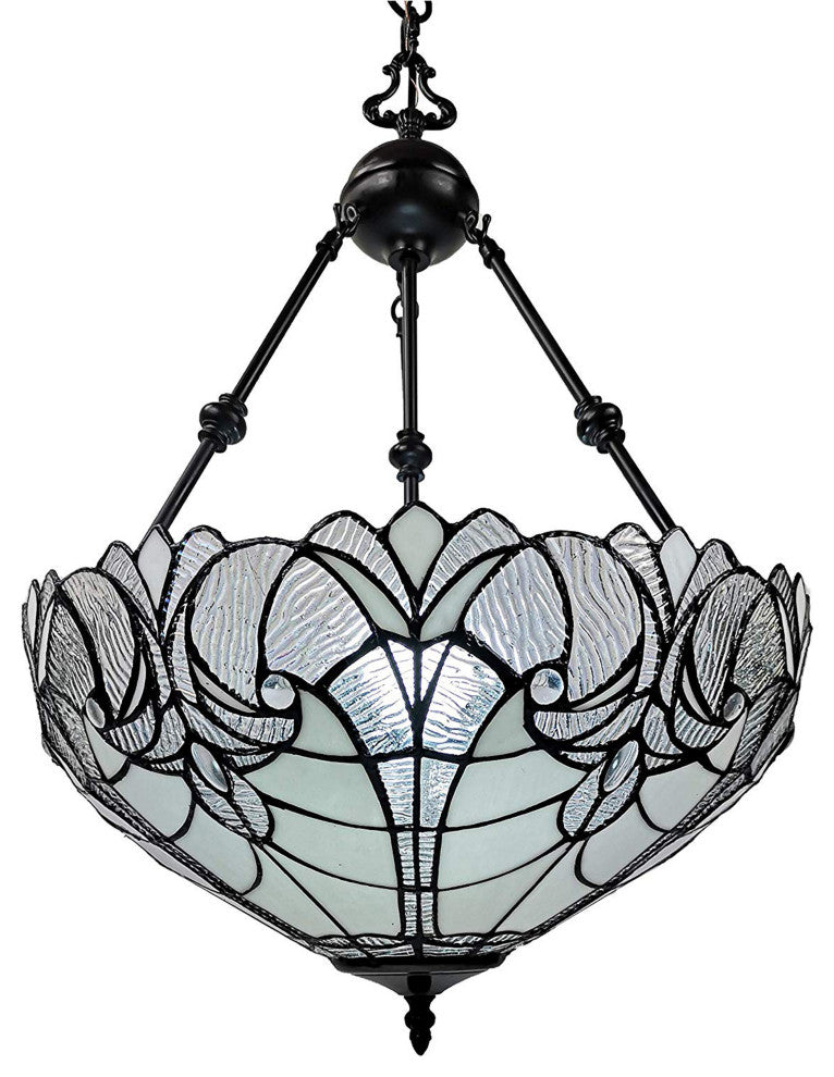 Tiffany Style 2 Light Vintage Pendant Lamp 18" Wide