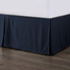 Tailored Linen Bed Skirt, King, Navy