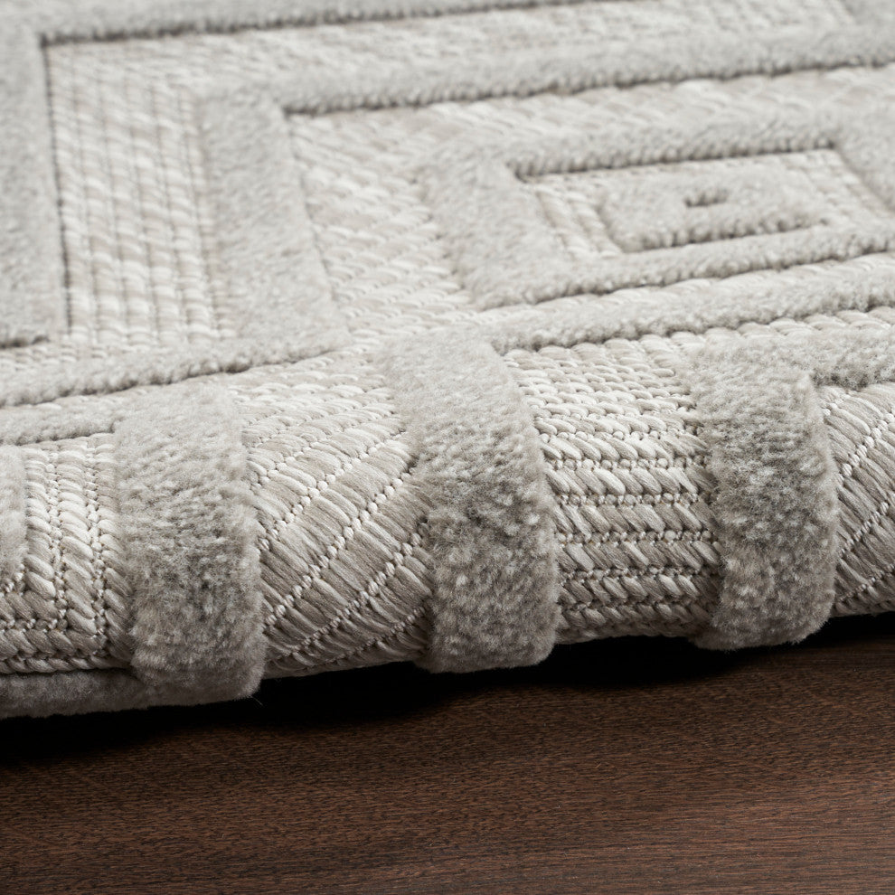 Nourison Versatile 2' x 4' Silver Grey Modern Area Rug