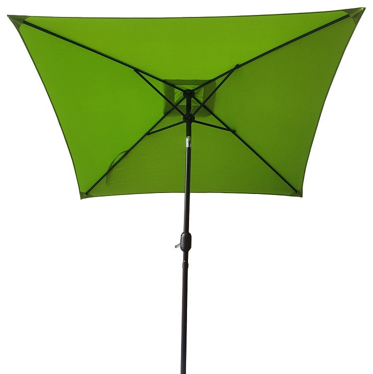 Davee 6.5' Square Market Umbrella With Stand/Base, Green
