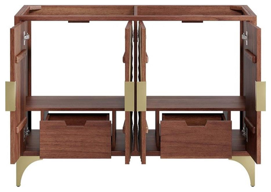 Daylight 48" Double Sink Compatible (Not Included) Bathroom Vanity Cabinet, Wal