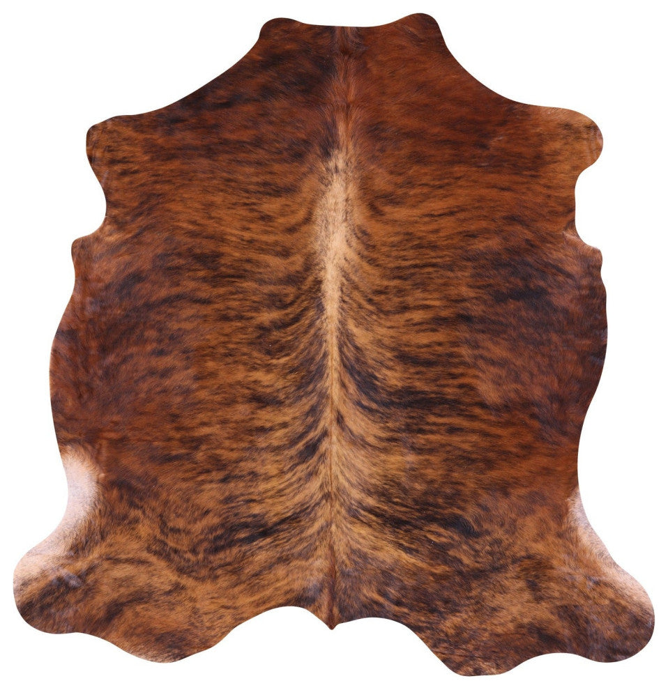 6' 0" X 5' 10" Brindle Natural Cowhide Rug C2176