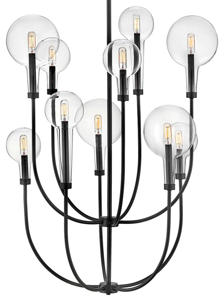 Hinkley Alchemy Chandelier, Black, 10 Light