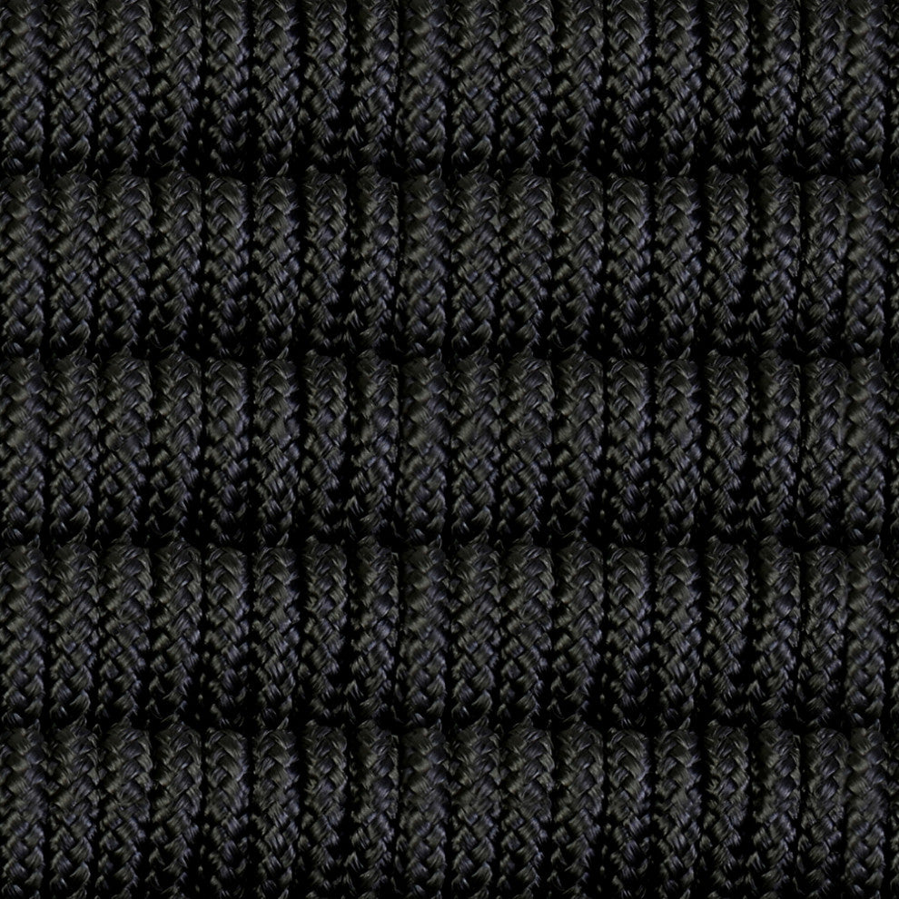 Shasta Outdoor Metal and Black Rope Stackable Dining Chair - Set of 2, Black Rope