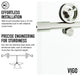 VIGO Elan Cass Aerodynamic 60" to 64" W x 76" H Frameless Sliding Shower Door, Stainless Steel, Clear Glass