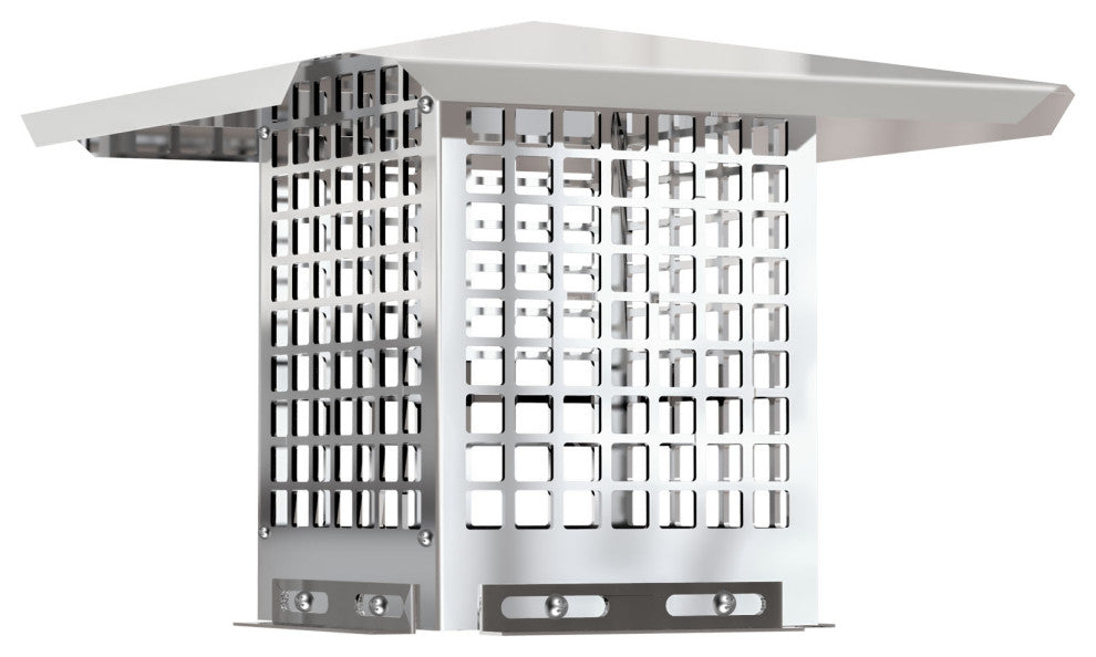 VEVOR Chimney Cap Stainless Steel Fireplace Flue Cover, 8"x8"