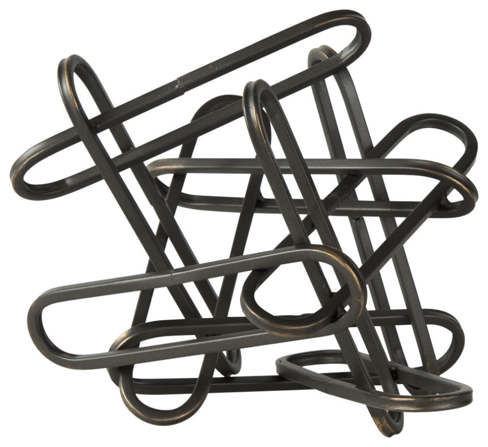 Henderson 10.4Lx8.3Wx7.7H Black Metal Paperclip Decorative Object