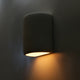 Eliot Half Cylinder Outdoor Wall Light, Bisque Dark Gray, Closed Top