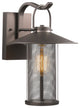 Elijah 1-Light Rubbed Bronze Outdoor Wall Sconce 14"