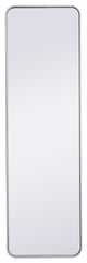 Elegant MR801860WH Soft Corner Metal Rectangular Mirror 18X60", White