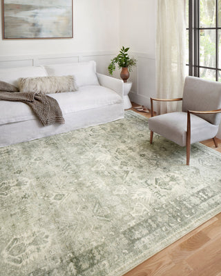 Loloi II Rosette Grey/Ivory Plush Area Rug, 2'-2" X 5'