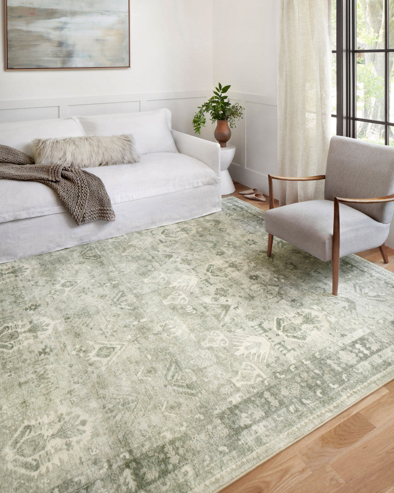 Loloi II Rosette Grey/Ivory Plush Area Rug, 2'-2" X 5'