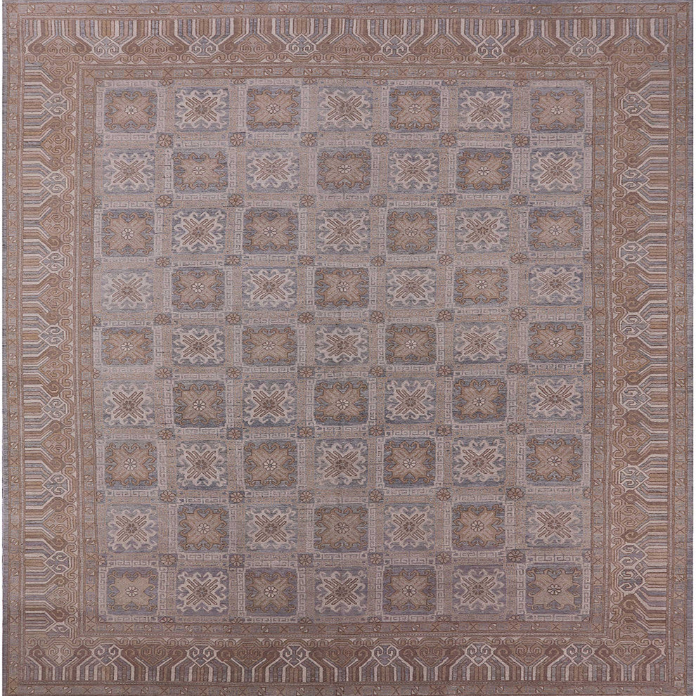 Ahgly Company Indoor Square Mid-Century Modern Area Rugs, 3' Square