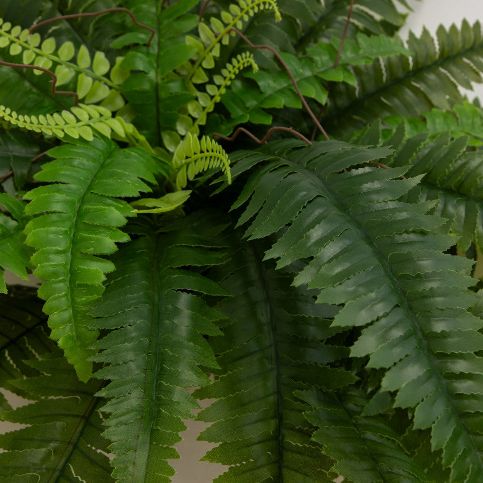 40" UV Resistant Artificial Boston Fern, Indoor/Outdoor Set of 2