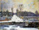 Alfred Sisley The Watering Place at Marly le Roi in Winter Wall Decal