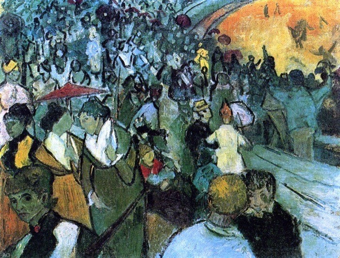 Vincent Van Gogh Spectators in the Arena at Arles Gallery Wrapped Canvas Print