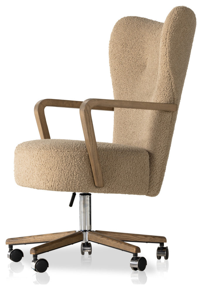 Melrose Desk Chair-Sheepskin Camel