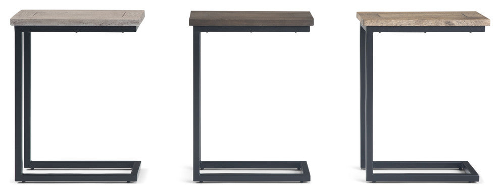 Skyler C Side Table With Marble Top, Beach Brown