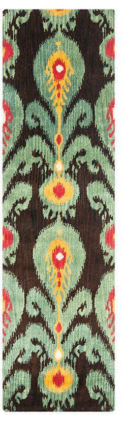 Safavieh Ikat Ikt219A Charcoal, Blue Area Rug